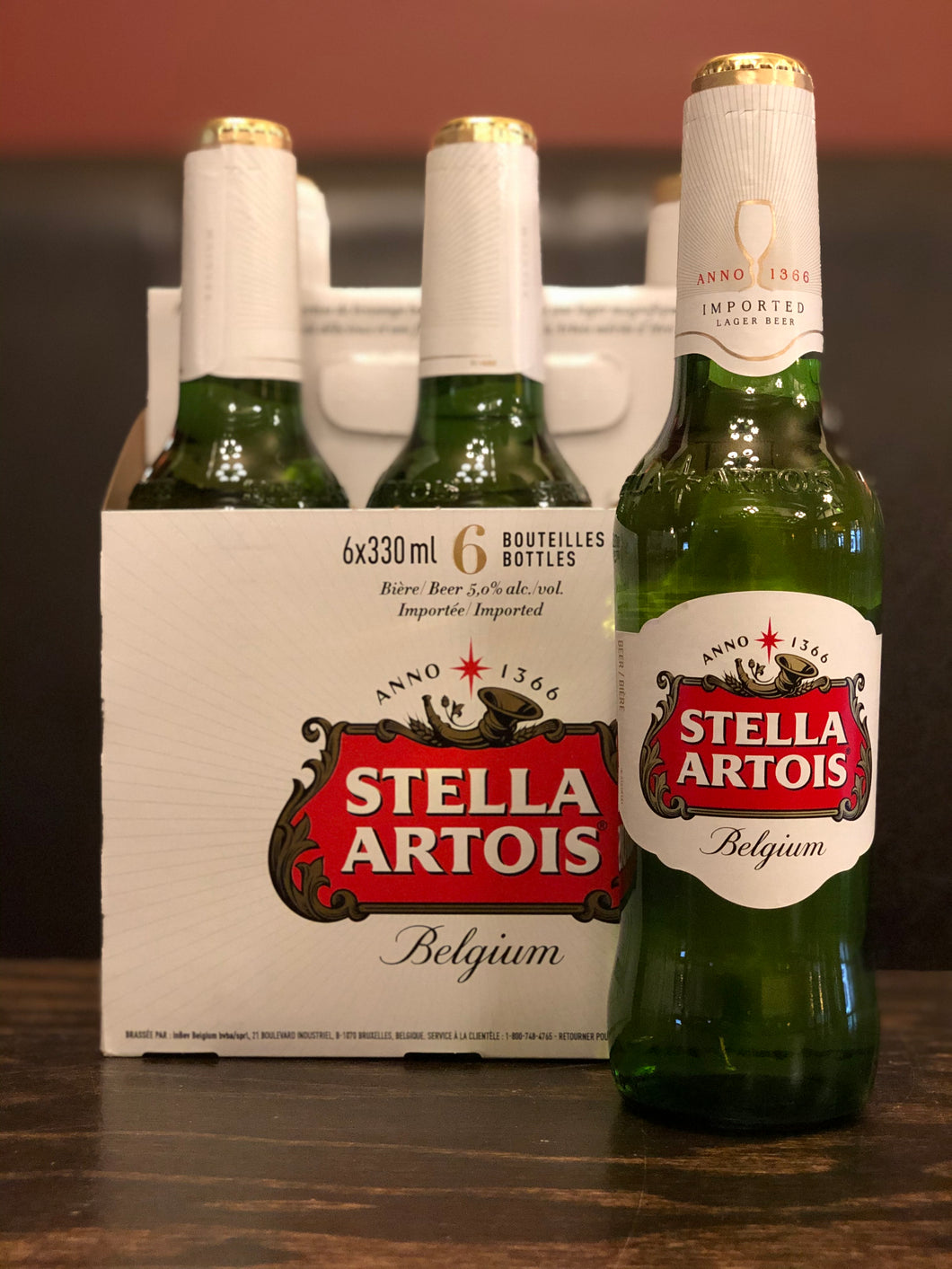 STELLA ARTOIS 6 PACK BOTTLE